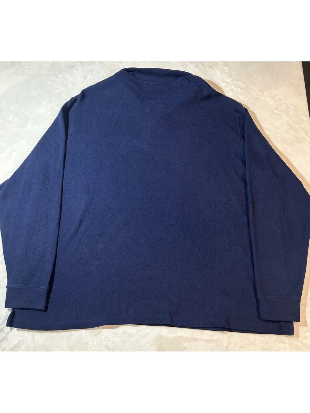 Polo Ralph Lauren Sweater Men's 4XLT Navy Blue Quarter Zip Pullover Mock neck